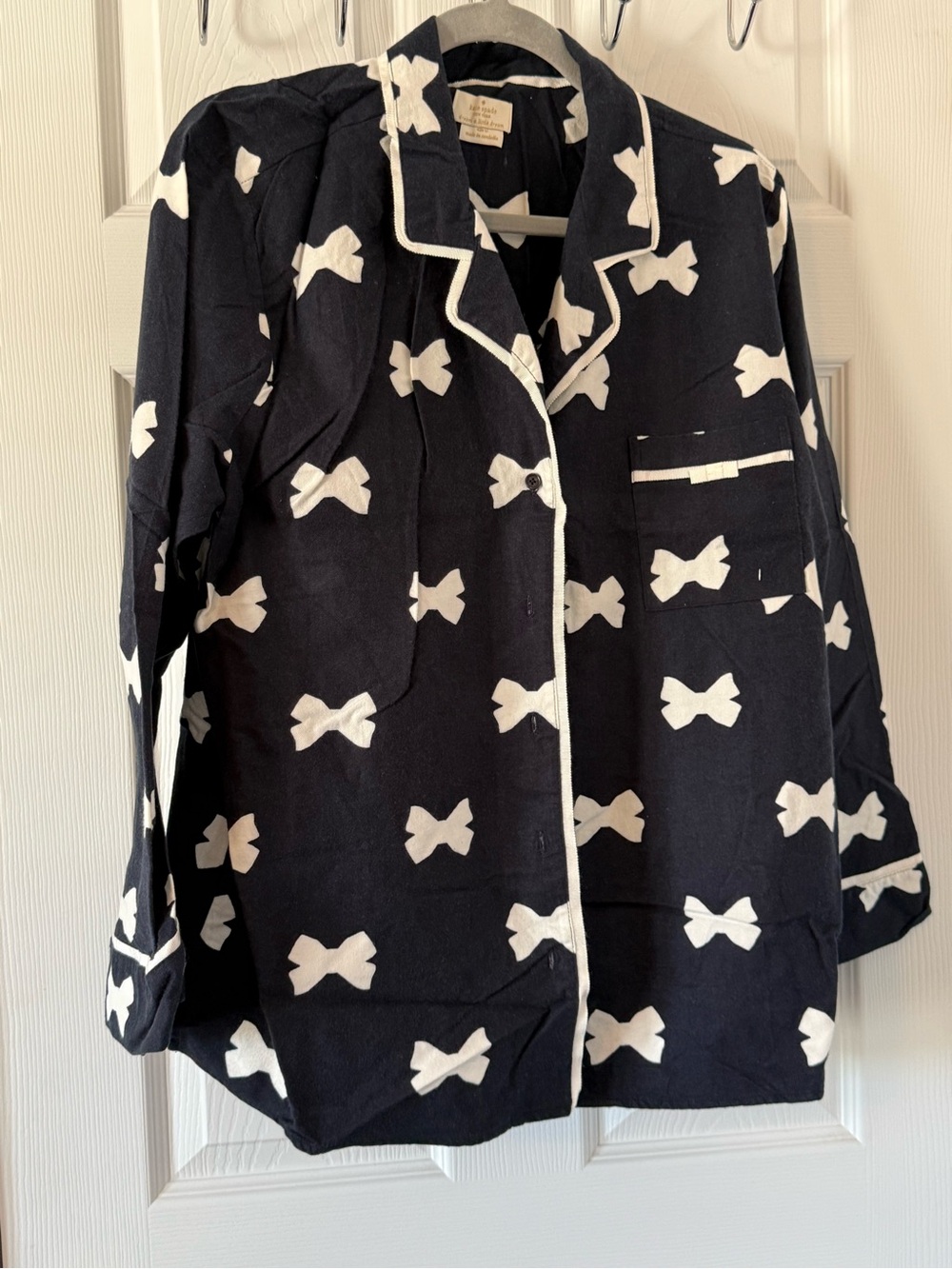 Kate Spade Navy Flannel Pajama Set